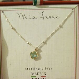 Kohl's Sterling Silver Necklace with Blue Pendant